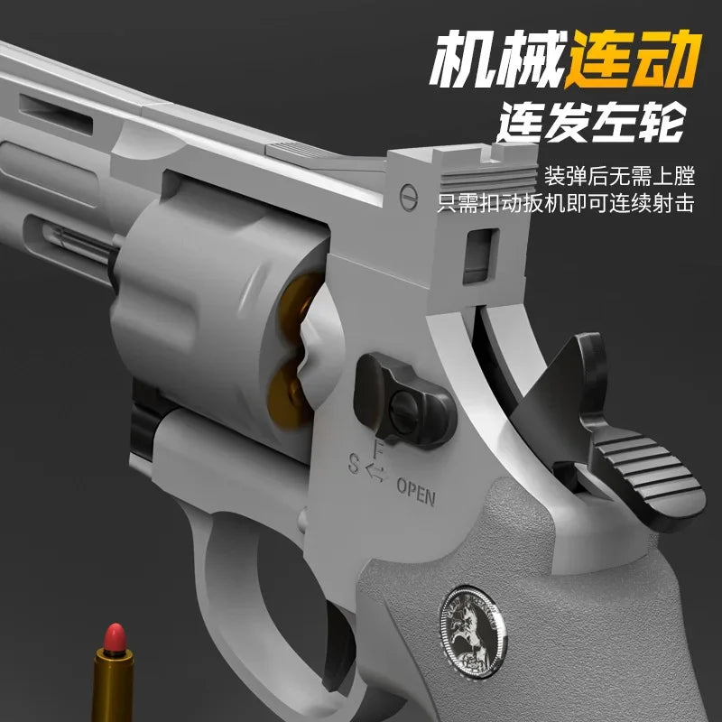 ZP5 Revolver Soft Bullet Gun Burst 357 Simulation Ejection Toy Pistol Adult Boy Child Toy Gun Outdoor Game Model